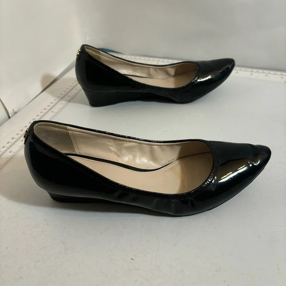 Cole Haan women’s black patent leather wedge heel slip on shoe in size - Picture 6 of 14
